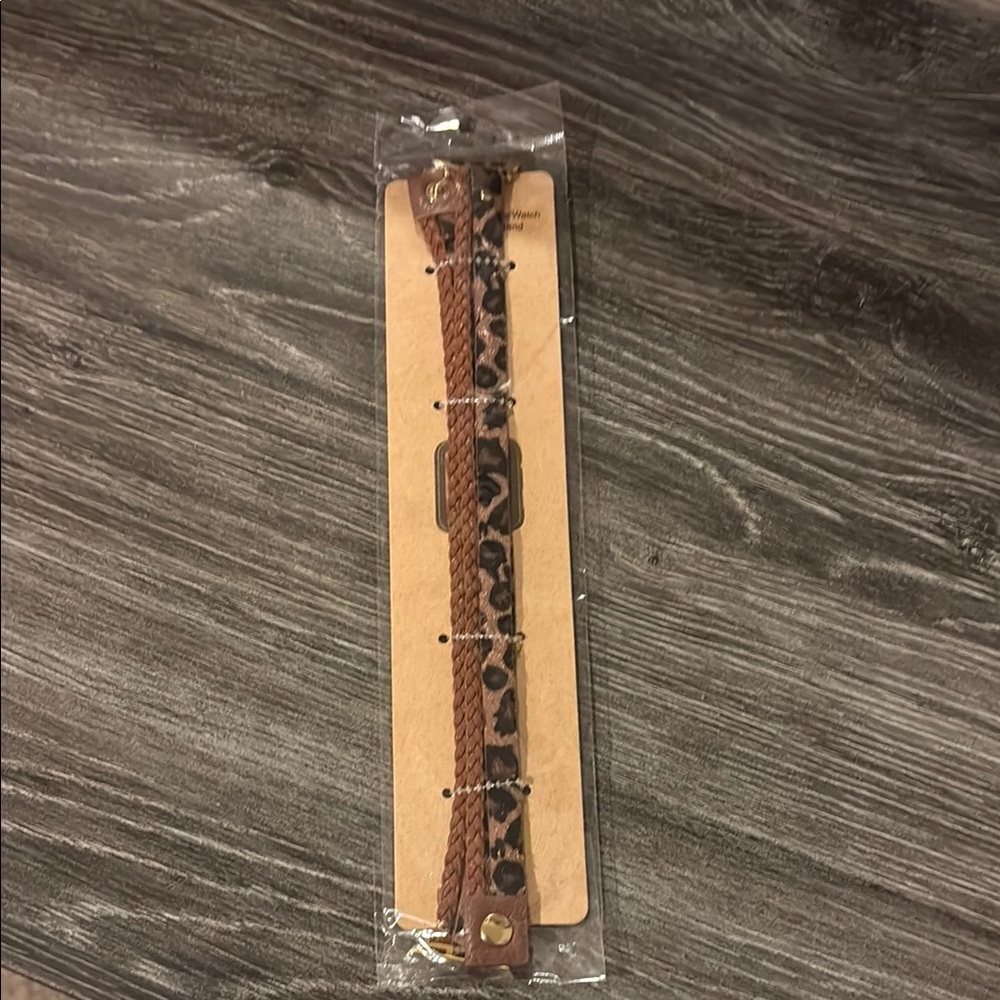 Brown Braided Leather Band